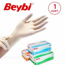 Beybi Lateks Pudrali Muayene Eldiveni - (100´lü Paket)