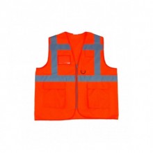 Yönetici İkaz Yeleği Turuncu Fosforlu Reflektörlü