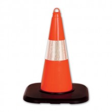 Evelux 12326 TK A R1 Trafik Konisi Ağırlıklı Esnek Kırılmaz Reflektif Bantlı 50 cm