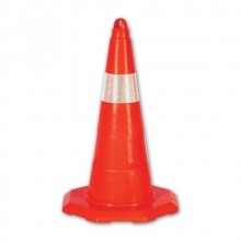 Evelux 12330 TK R1 Trafik Konisi Esnek Kırılmaz Reflektif Bantlı 52 cm