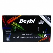 BEYBİ SİYAH NİTRİL MUAYENE ELDİVENİ PUDRASIZ - SMALL BEDEN - 100LÜ