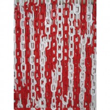 Evelux 128 A Plastik Zincir (Kırmızı-Beyaz)