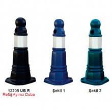 Evelux 12205 UB R Refüj Ayırıcı Duba Siyah Mavi Yeşil 50 cm.