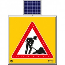Evelux 11730 S-LD Yol Çalışması Ledli Trafik Uyarı Levhası 100x100 cm.