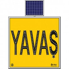 Evelux 11760 S-LD Yavaş Ledli Trafik Uyarı Levhası 100x100 cm.