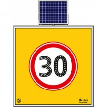 Evelux 11738 S-LD Azami Hız 30 Ledli Trafik Bilgi Levhası 100x100 cm.