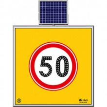 Evelux 11736 S-LD Azami Hız 50 Ledli Trafik Bilgi Levhası 100x100 cm.