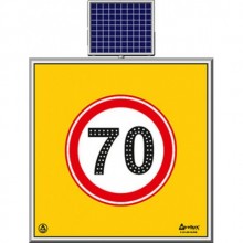 Evelux 11734 S-LD Azami Hız 70 Ledli Trafik Bilgi Levhası 100x100 cm.