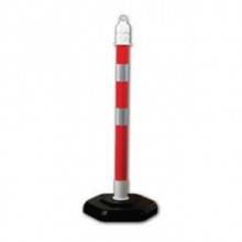 Evelux 12403 DB R Dubalı Uyarı Dikmesi Reflektörlü Kırmızı 63 mm.