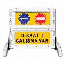 Evelux 12501 FB R Katlanabilir Uyarı Levhalı Bariyer Dikkat Çalışma Var