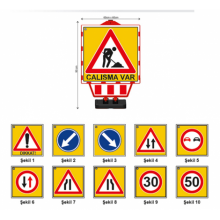 Evelux 12417 DB R Katlanır Uyarı Levhalı Bariyerler
