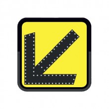 Evelux 11889 FL-A Soldan Gidiniz Ledli Trafik Uyarı Levhası