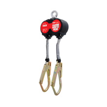 Kaya Safety Retrac PS- 2X2 Geri Sarımlı Çift Kol Lanyard 2x2 m (PES Kolonlu)