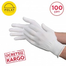 Naylon Örgü Kalite Kontrol İş Eldiveni - POLAT 050 (100 çift)
