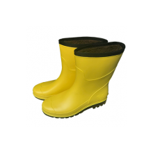 Polat Kışlık Termal Sarı PVC Kısa Çizme (Polar Müflon Tüylü)